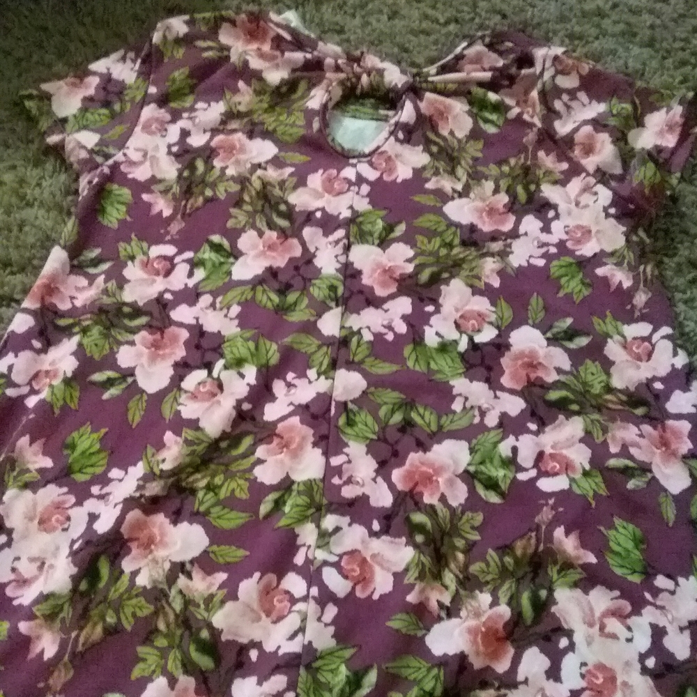 Floral design dress.